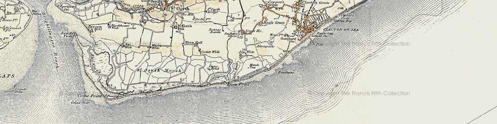 Old map of Jaywick in 0-1898