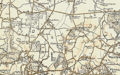 Old map of Jealott's Hill in 1897-1909