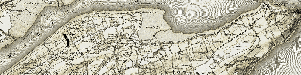 Old map of Ballicherry in 1911-1912