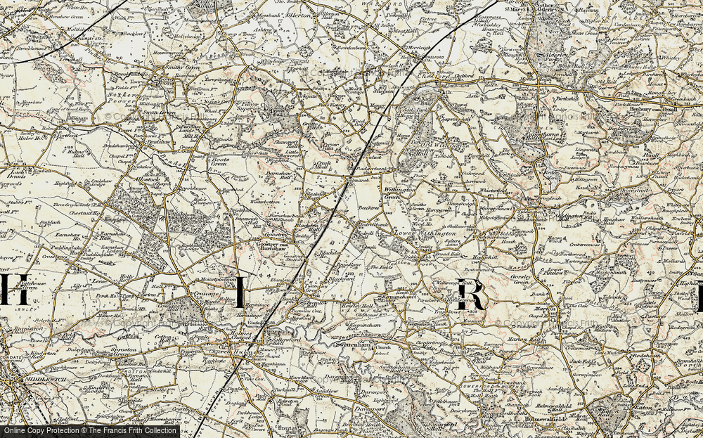 Old Map of Historic Map covering Bellmarsh Ho in 1902-1903