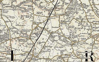 Old map of Jodrell Bank in 1902-1903