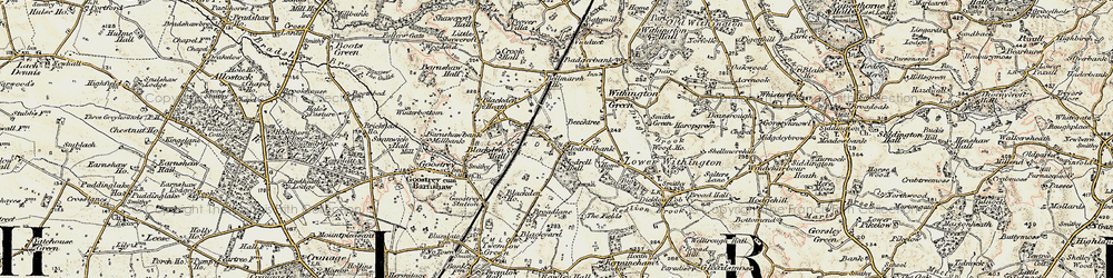 Old map of Bellmarsh Ho in 1902-1903