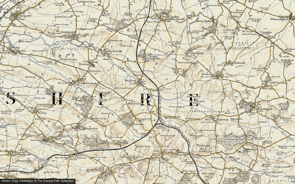 Old Map of John O'Gaunt, 1901-1903 in 1901-1903