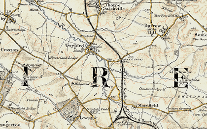 Old map of John O'Gaunt in 1901-1903