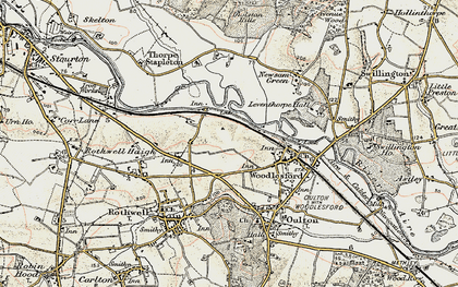 Old map of John O'Gaunts in 1903