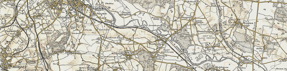 Old map of John O'Gaunts in 1903