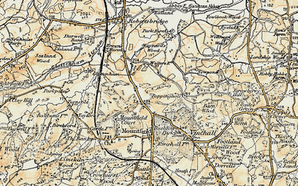 Old map of John's Cross in 1898