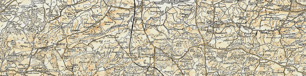 Old map of John's Cross in 1898