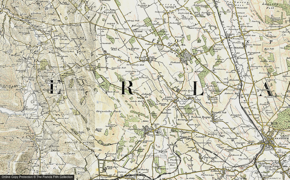 Old Map of Historic Map covering Auldby in 1901-1904