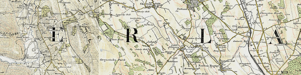 Old map of Auldby in 1901-1904