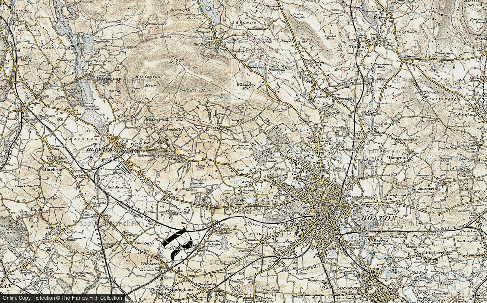 Old Map of Johnson Fold, 1903 in 1903