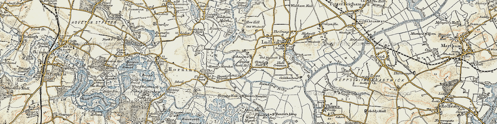 Old map of Horning Hall in 1901-1902