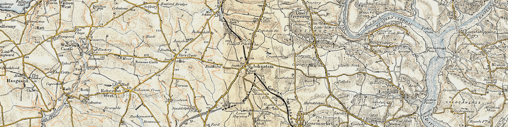 Old map of Johnston in 1901-1912
