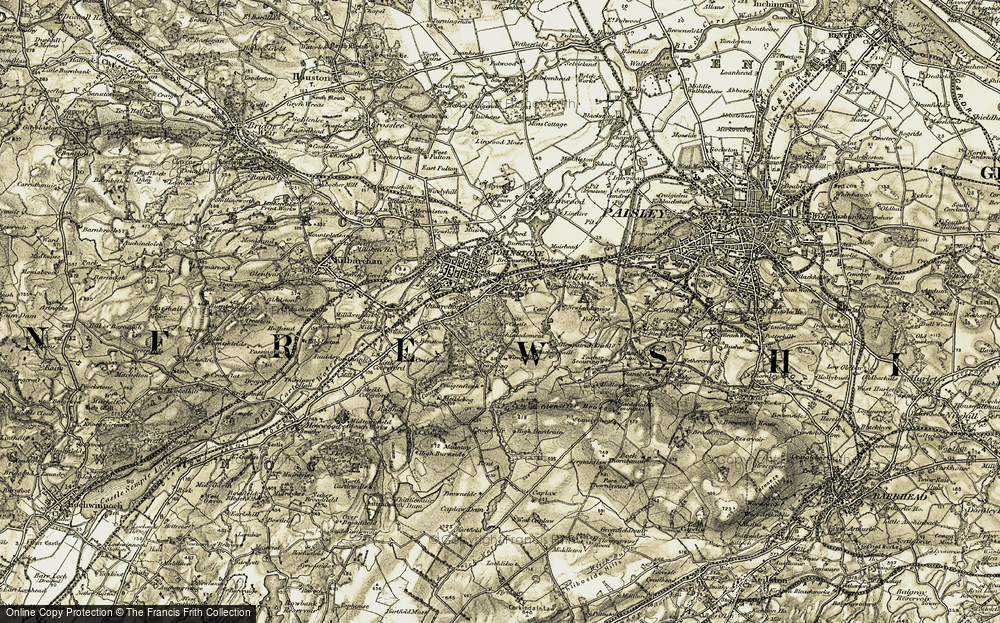 Old Map of Johnstone, 1905-1906 in 1905-1906