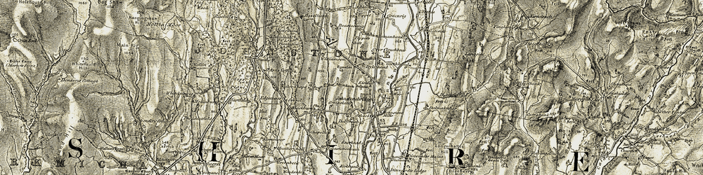 Old map of Tippet's Belt in 1901-1904