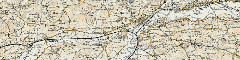 Old map of Johnstown in 1901