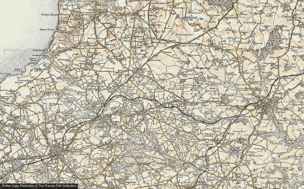 Old Map of Jolly's Bottom, 1900 in 1900