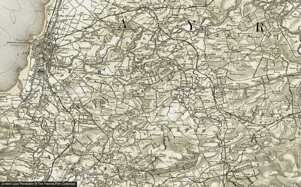Old Map of Historic Map covering Westpark in 1904-1906