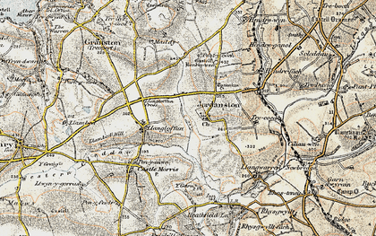 Old map of Jordanston in 1901-1912