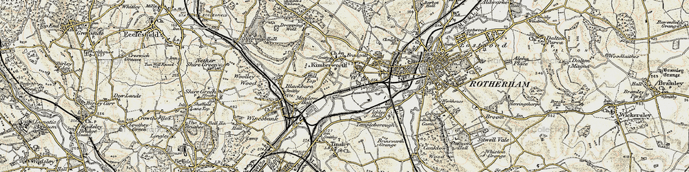 Old map of Jordon in 1903