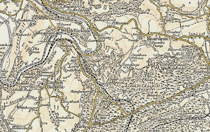 Old map of Joy's Green in 1899-1900