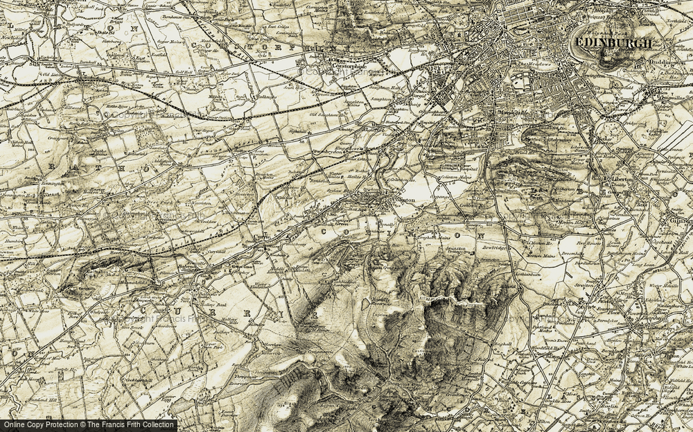 Old Map of Juniper Green, 1903-1904 in 1903-1904