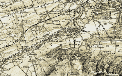 Old map of Juniper Green in 1903-1904