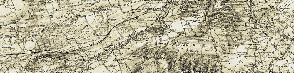Old map of Juniper Green in 1903-1904