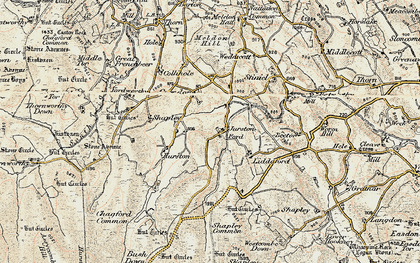 Old map of Jurston in 1899-1900