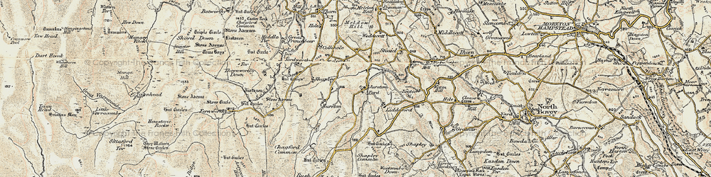 Old map of Jurston in 1899-1900