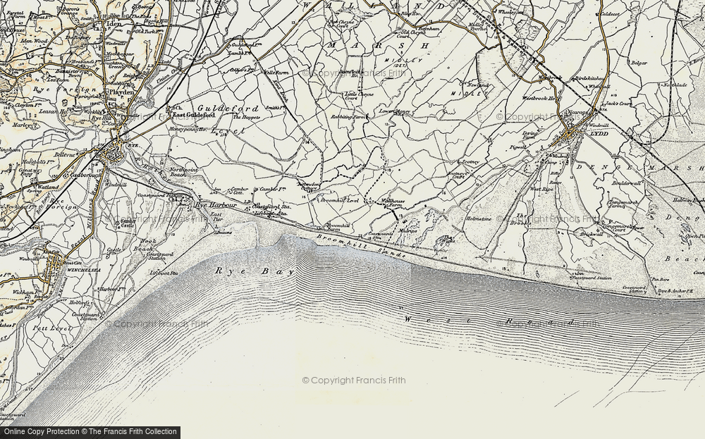Old Map of Jury's Gap, 1898 in 1898