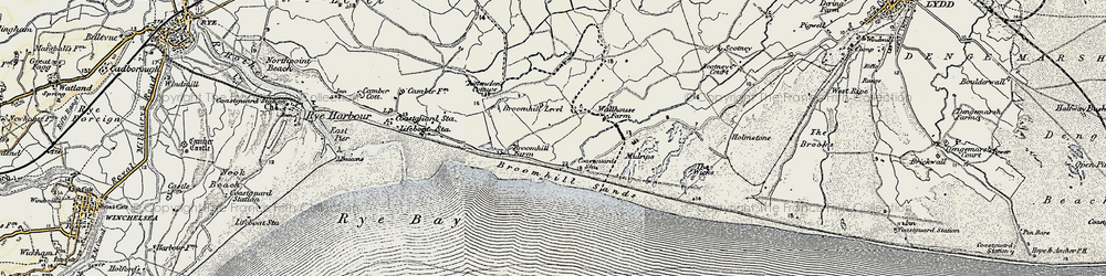 Old map of Broomhill Sands in 1898