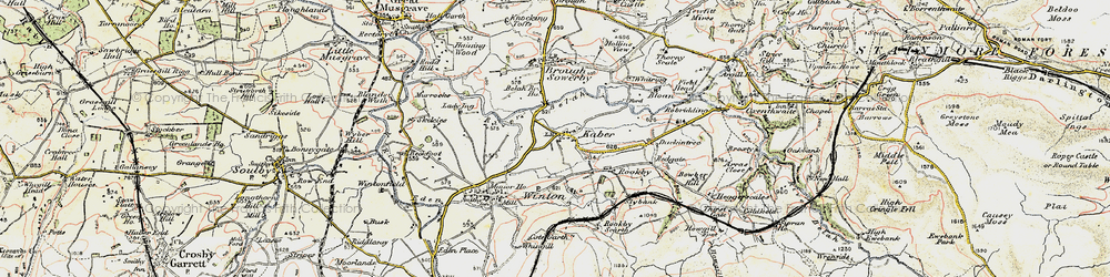 Old map of Kaber in 1903-1904