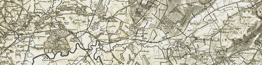 Old map of Kaimend in 1904-1905