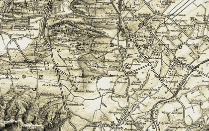 Old map of Kaimes in 1903-1904