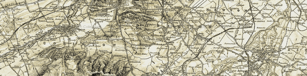 Old map of Kaimes in 1903-1904