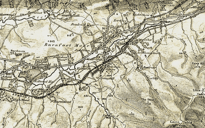 Old map of Auldhouseburn in 1904-1905