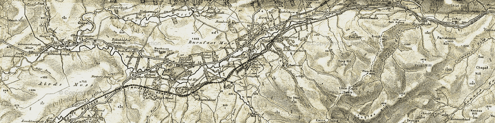 Old map of Auldhouse Burn in 1904-1905