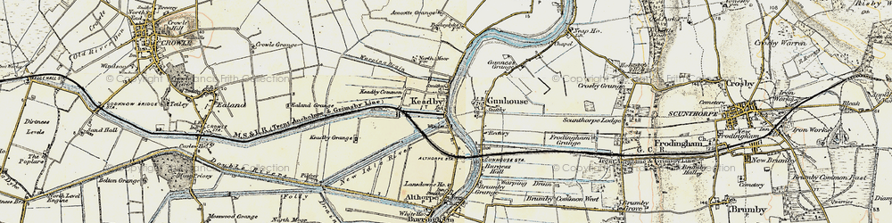 Old map of Keadby in 1903