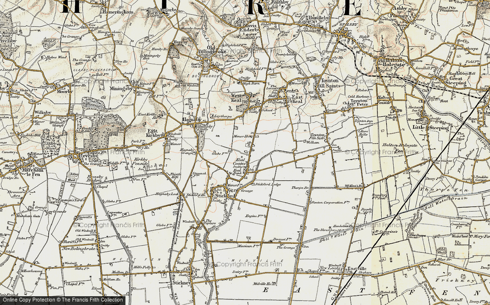 Old Map of Keal Cotes, 1901-1903 in 1901-1903