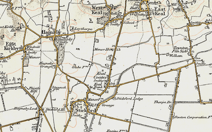 Old map of Keal Cotes in 1901-1903