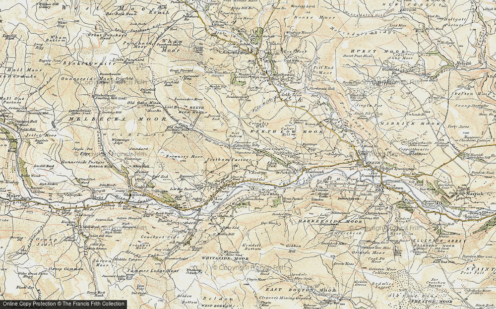 Old Map of Historic Map covering Barney Beck in 1903-1904
