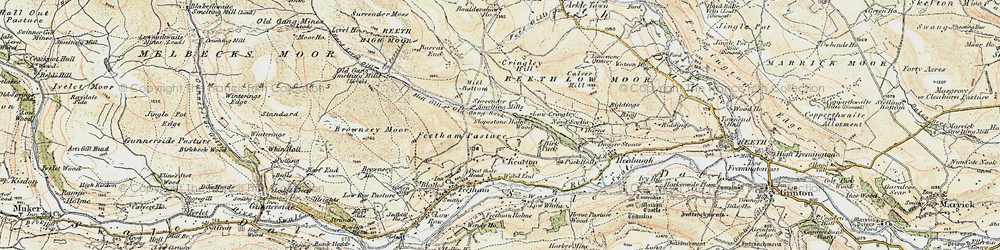 Old map of Barras End in 1903-1904