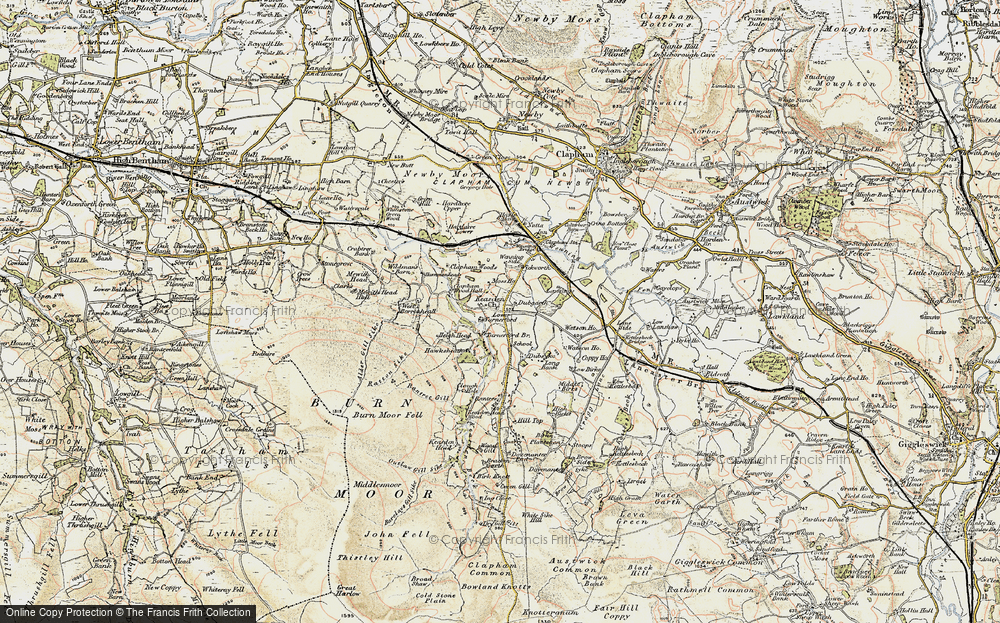 Old Map of Historic Map covering Lawsings in 1903-1904