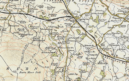 Old map of Keasden in 1903-1904