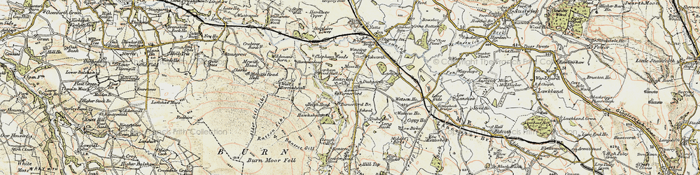 Old map of Keasden in 1903-1904