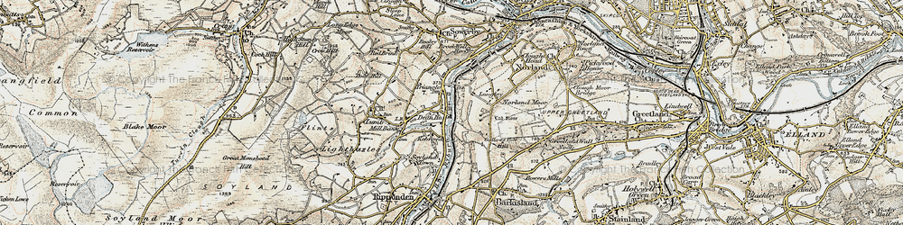 Old map of Kebroyd in 1903