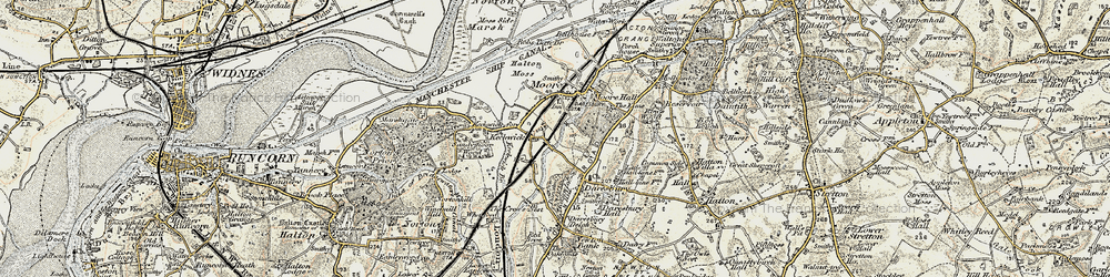 Old map of Keckwick in 1902-1903