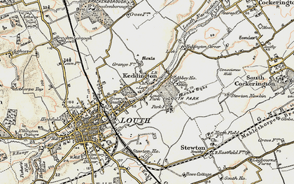Old map of Keddington in 1903