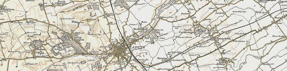 Old map of Keddington in 1903